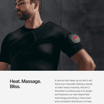 Hyperice Venom 2 Back - Advanced Heat + Vibration Massage Wrap - PuriLite