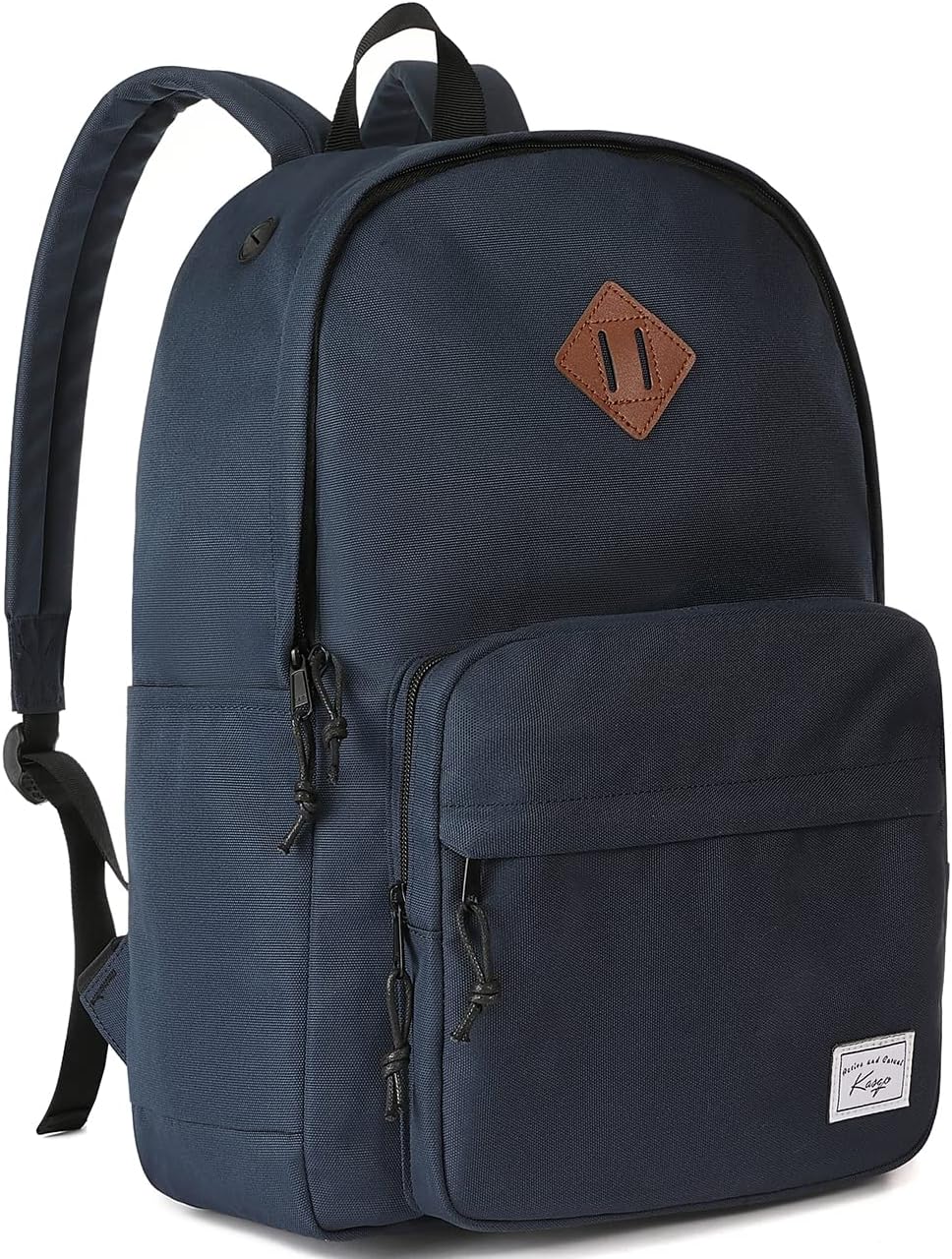 School Backpack, Kasqo 15.6 Inch Classic Lightweight Water-Resistant Backpack for Men Women Teens Girls Boys Kids to School, College, Travel, Work, Black - PuriLite