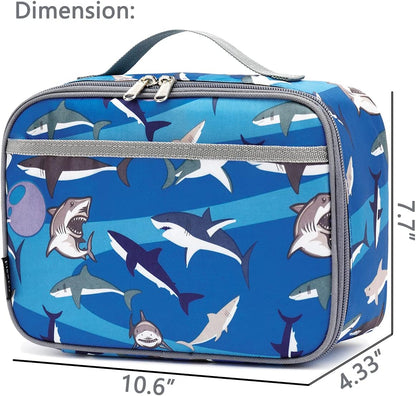 FlowFly Kids Lunch Box Insulated Soft Bag Mini Cooler Back to School Thermal Meal Tote Kit for Girls, Boys, Black - PuriLite