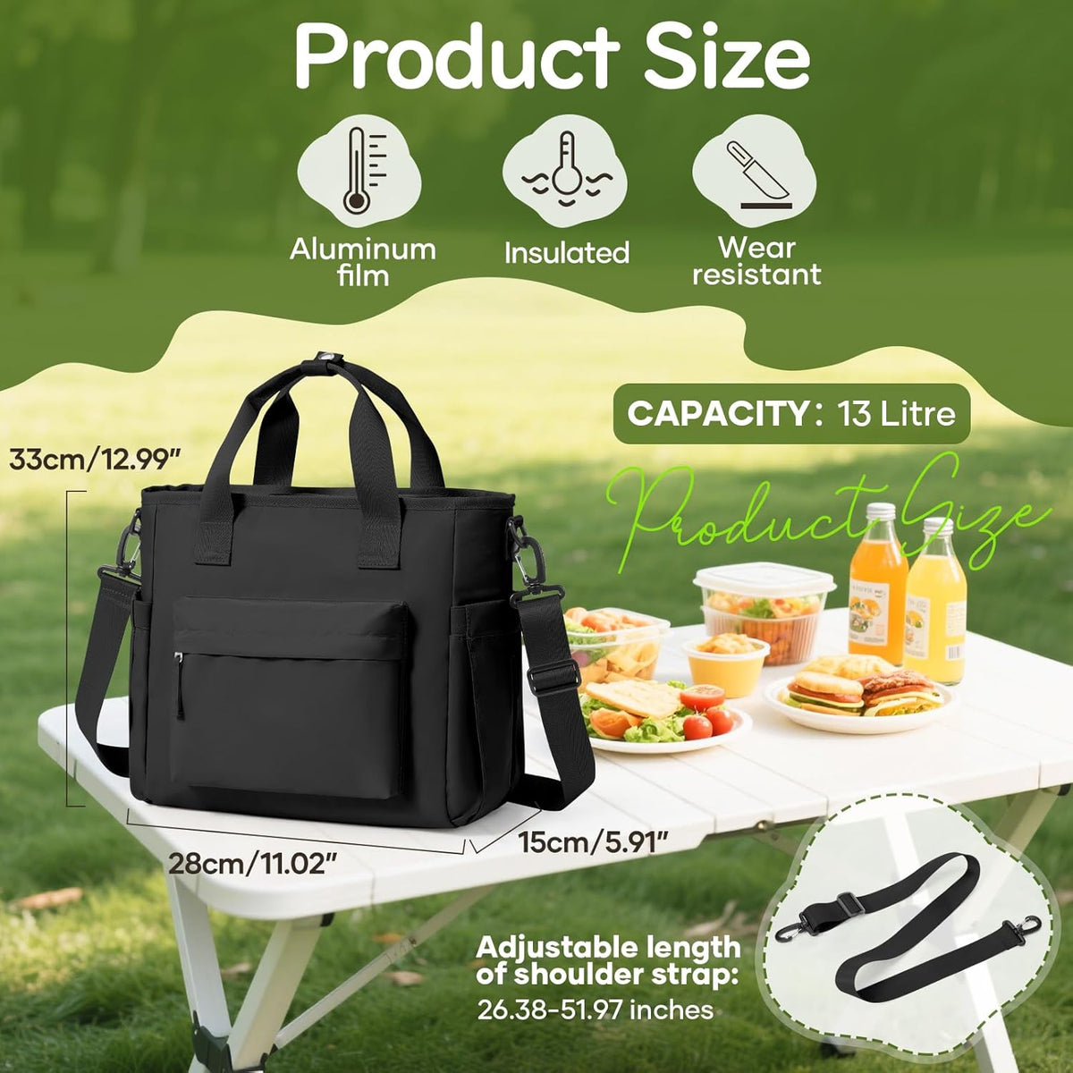 Lunch Bag Insulated Lunch Box Leakproof Lunch Tote Bags for Women Men,Portable Thermal Cooler Bag Lunch Containers with Shoulder Strap for Work, Family, Picnic, School, Outdoor,BBQ C2-Pinkpurple - PuriLite