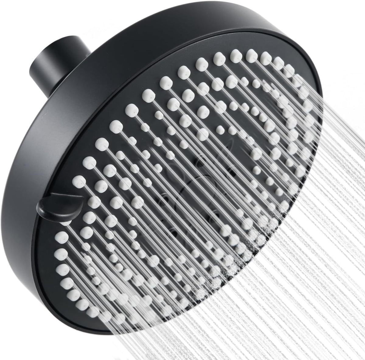 OFFO Shower Head, High Pressure Shower Head with 6 Mode, Fixed Showerheads for Strong Water Flow & Relaxing Shower Experience, Chrome - PuriLite