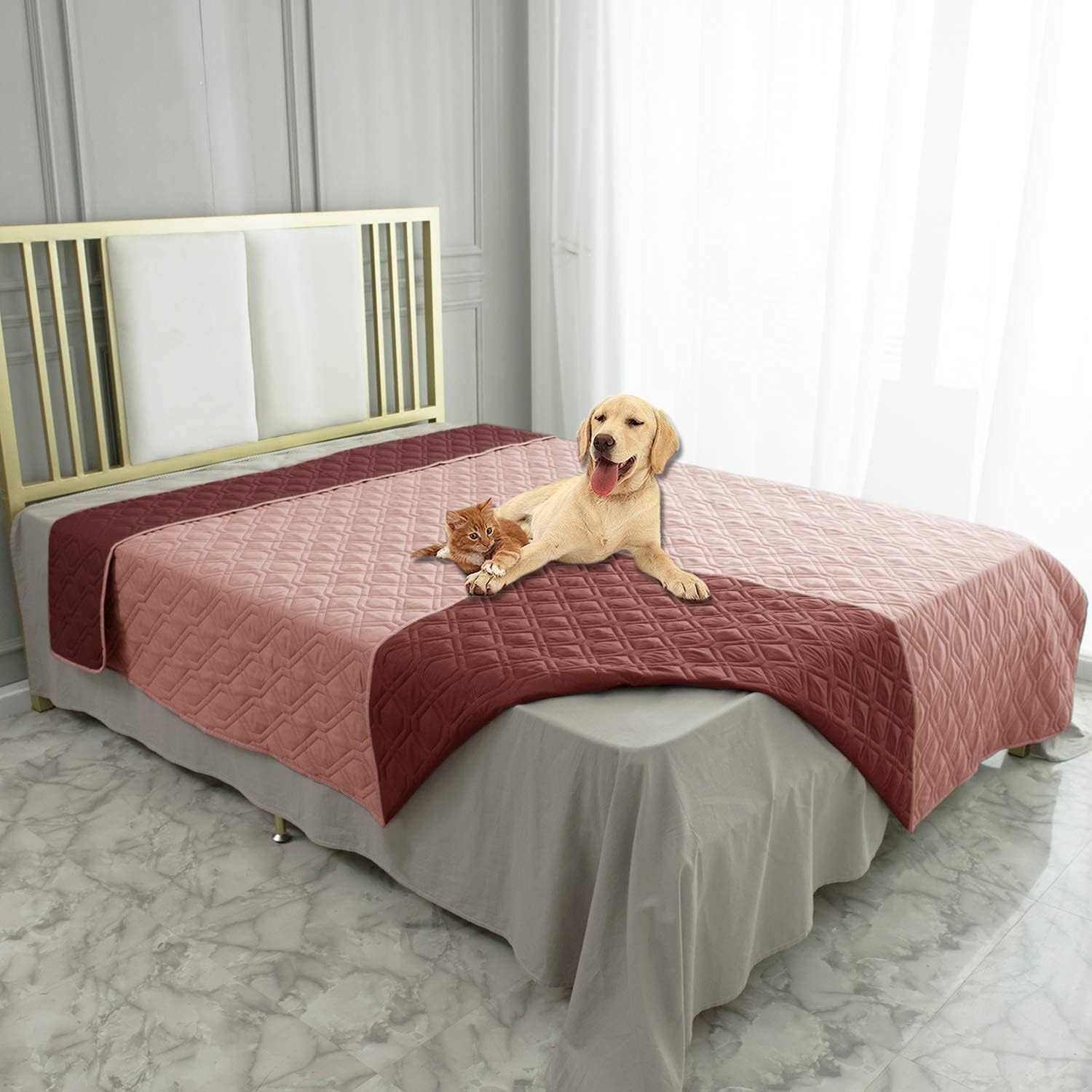 Ameritex Waterproof Dog Bed Cover Pet Blanket for Furniture Bed Couch Sofa Reversible - PuriLite