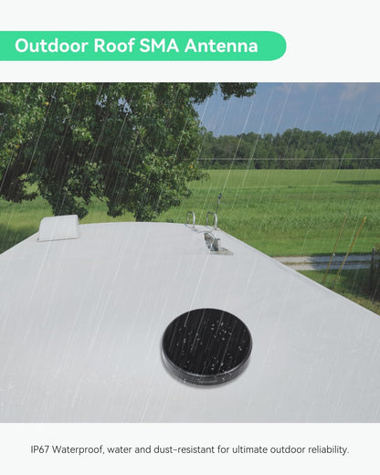 LINOVISION 4G LTE MIMO and WiFi 3-in-1 Combo Antenna, 2X 4G LTE and 1x Dual Band Wi-Fi, Outdoor Roof SMA Antenna for IOT-R32, Inhand IR302, Teltonika RUT241/RUT240 - PuriLite