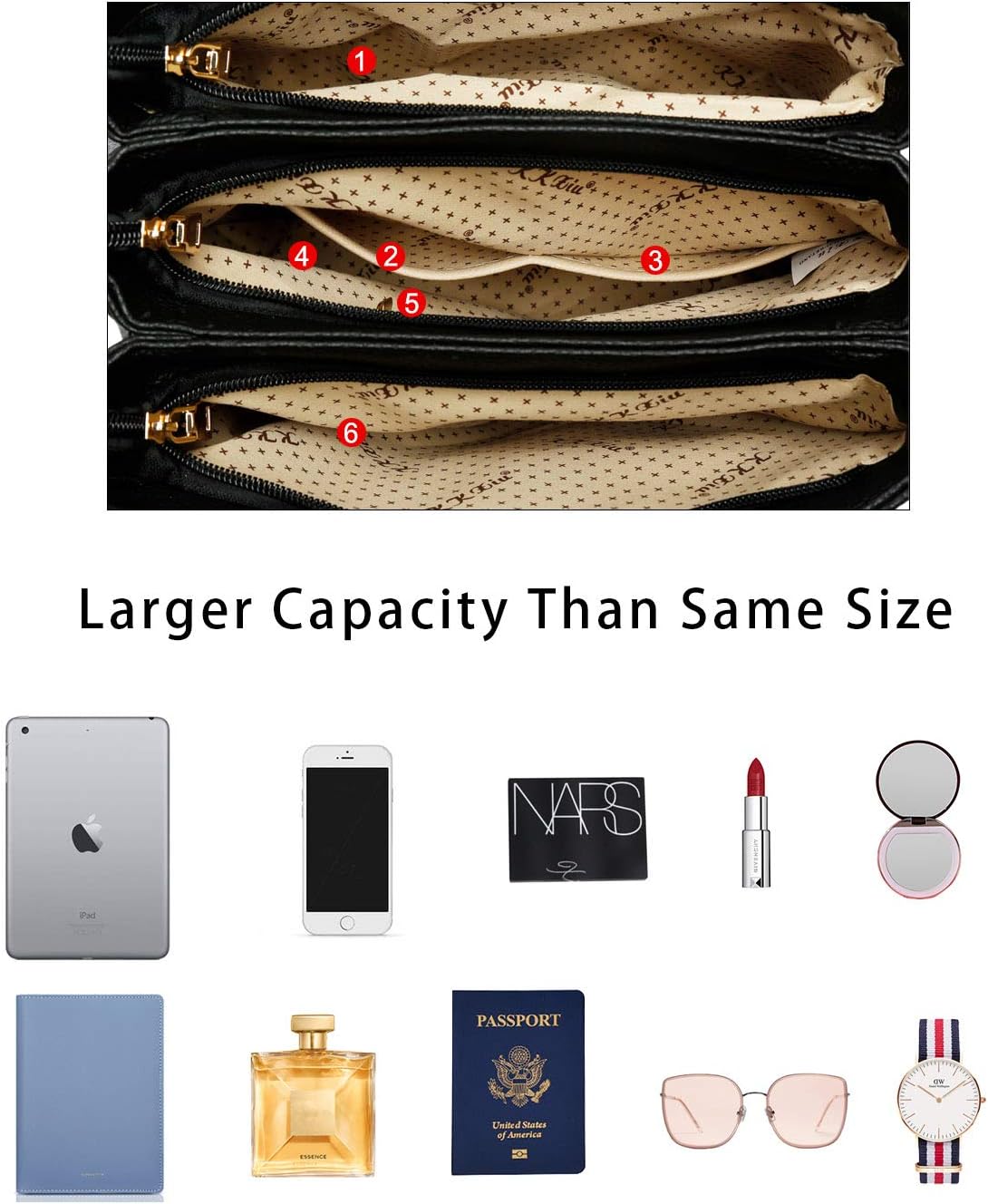 KKXIU Trendy Tote Bag for Women Lightweight Oxford Big Capacity Shoulder Purses and Handbags - PuriLite