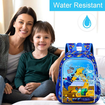 3pcs Backpack for Boys and Girls, 16” Kids Kindergarten Bookbag with Lunch Box, Cute Elementary Backpacks for Boy Girl - PuriLite