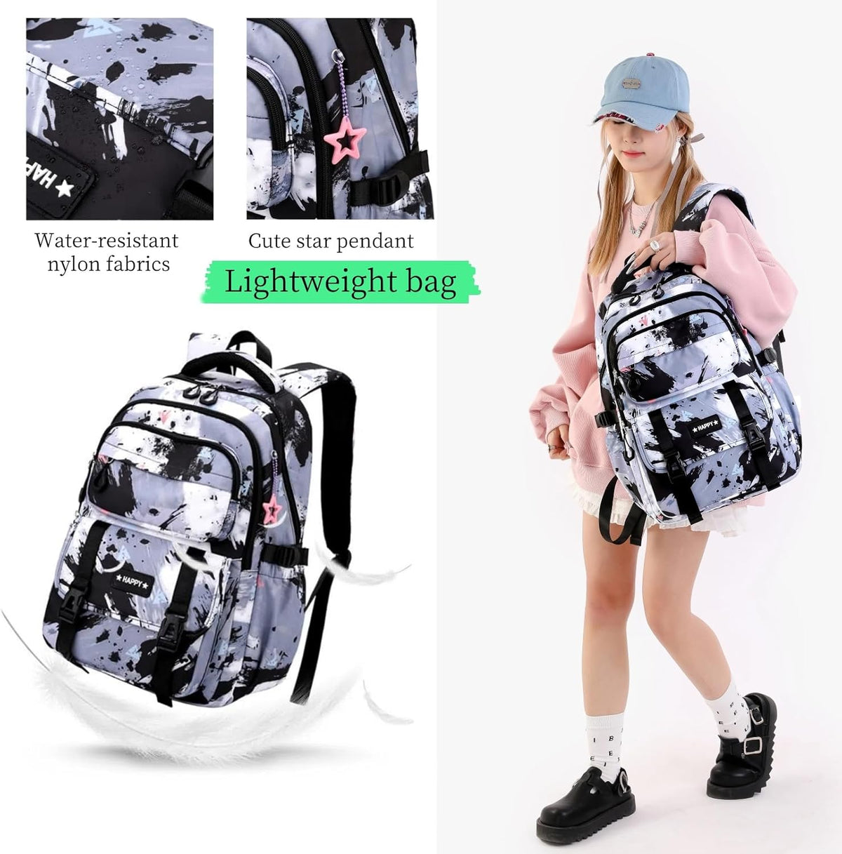 Backpack for Girls Kids Backpack Elementary School Backpack Boys Bookbag Schoolbag for Teen Boys - PuriLite