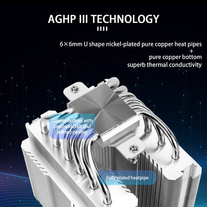 Thermalright Peerless Assassin 120 SE Black CPU Cooler, 6 Heat Pipes AGHP Technology, Dual 120mm PWM Fans, 1550RPM Speed, for AM4/AM5 and Intel LGA 1700/1851/115X/1200,Computer CPU Cooling - PuriLite