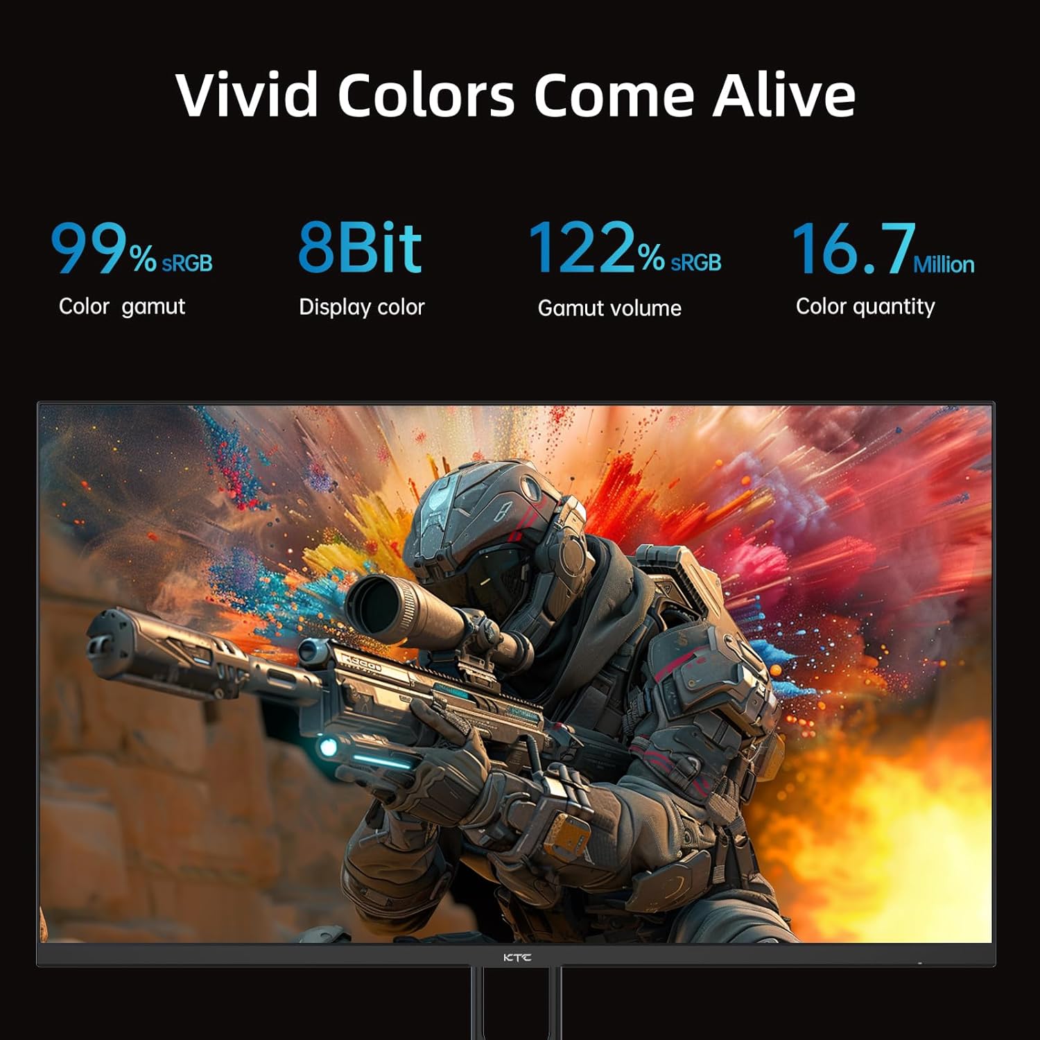 KTC 32 Inch 2K Computer Monitor, IPS 1440p Monitor with Ultra-Thin Bezels, HDR10, Freesync/G-sync, HDMI/DP Ports, Tilt Adjustable, Eyecare, Ideal for Business, Office, and Casual Gaming - PuriLite