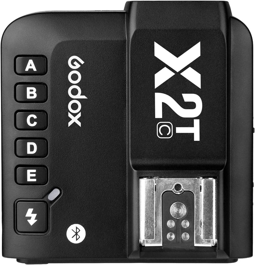 Godox X2T-C TTL Wireless Flash Trigger for Canon, 1/8000s HSS Bluetooth Connection Supports iOS/Android App Controller, TCM Function, 5 Separate Group Buttons, New Hotshoe Locking, New AF Assist Light - PuriLite