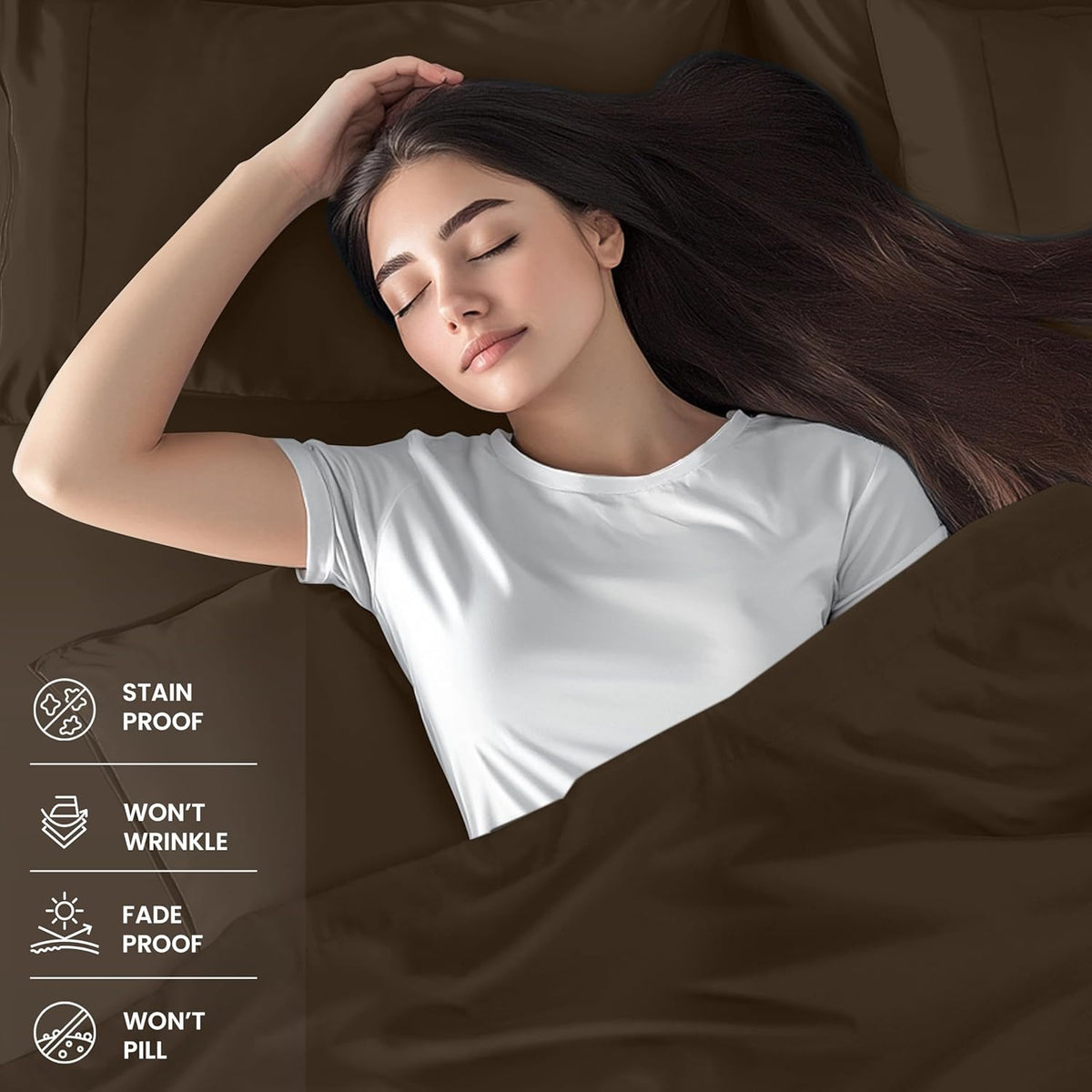 Utopia Bedding Queen Bed Sheet Set - 4 Piece Bedding - Soft Brushed Microfiber Fabric - Shrinkage & Fade Resistant - Easy Care (White) - PuriLite