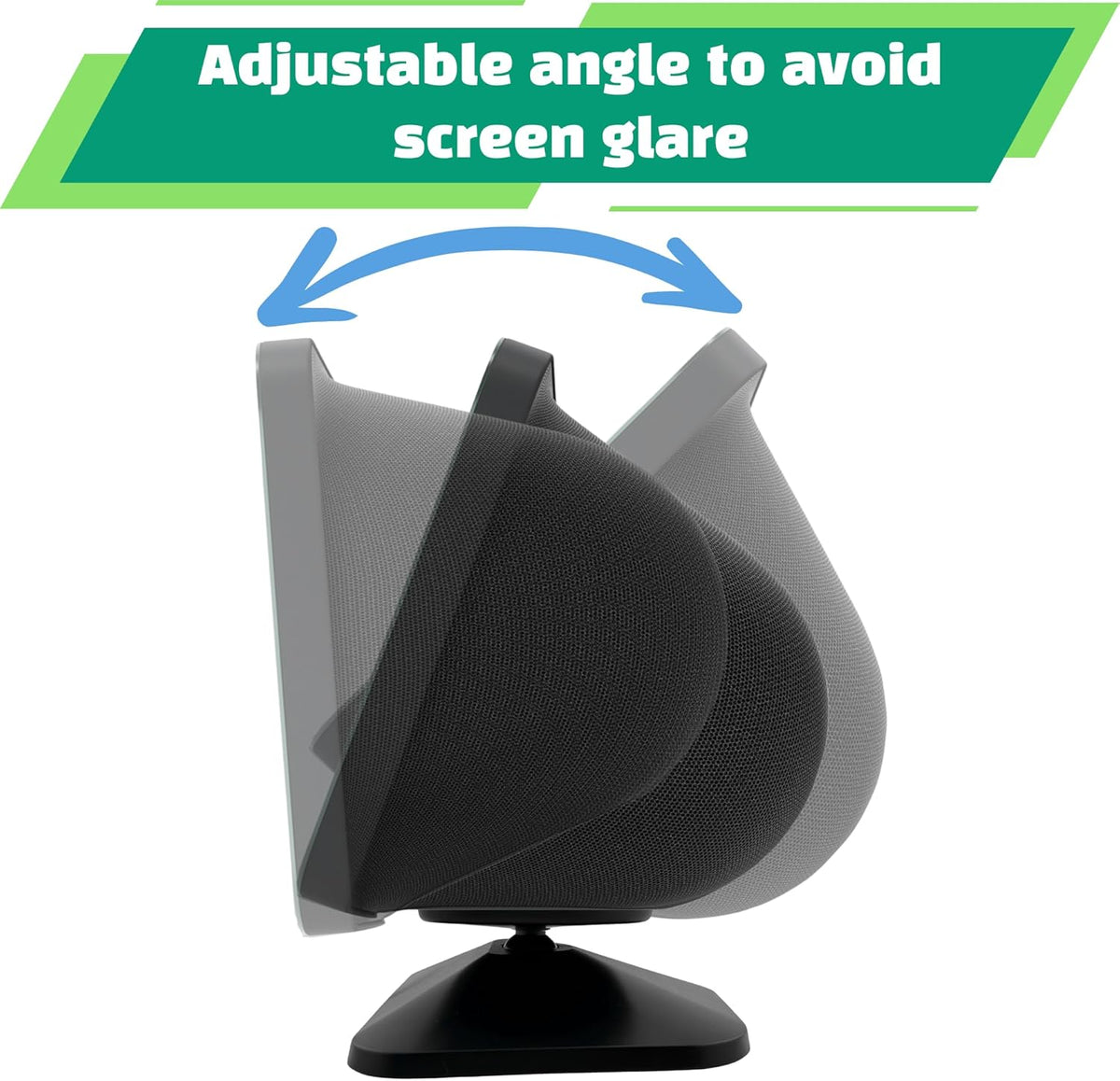 Sintron Adjustable Magnetic Stand Mount for Echo Show 5 (3rd Gen) & iPhone Models, Smart Display Stand Holder for Show 5 3rd Gen with 360 Degree Rotation, Swivel Tilt Function, Anti-Slip Base (Black) - PuriLite