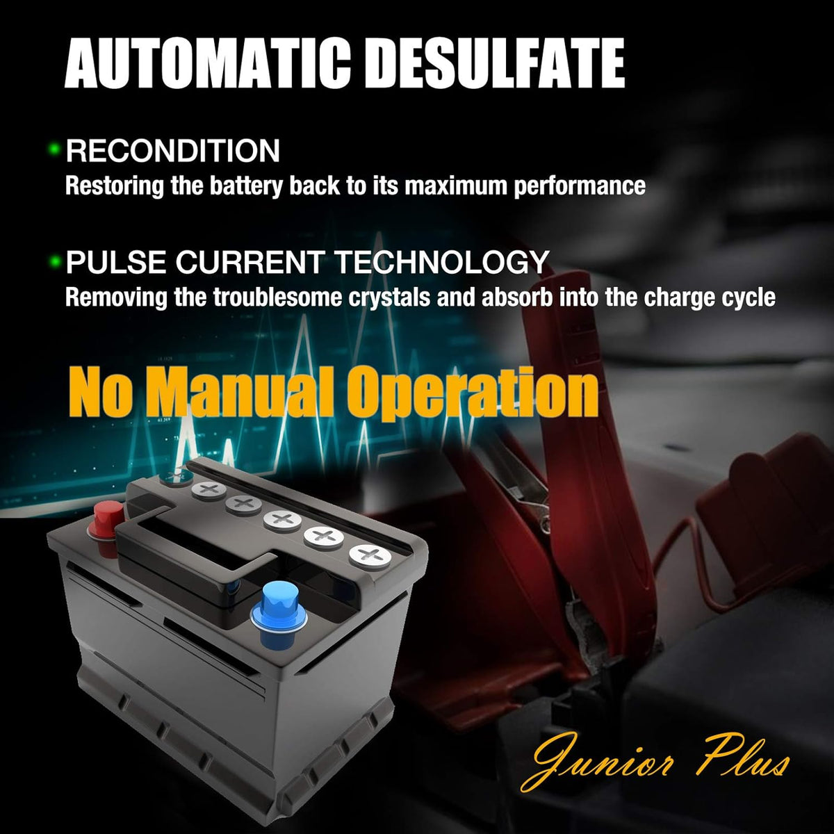 MOTOPOWER MP00205A 12V 800mA Fully Automatic Battery Charger/Maintainer - PuriLite
