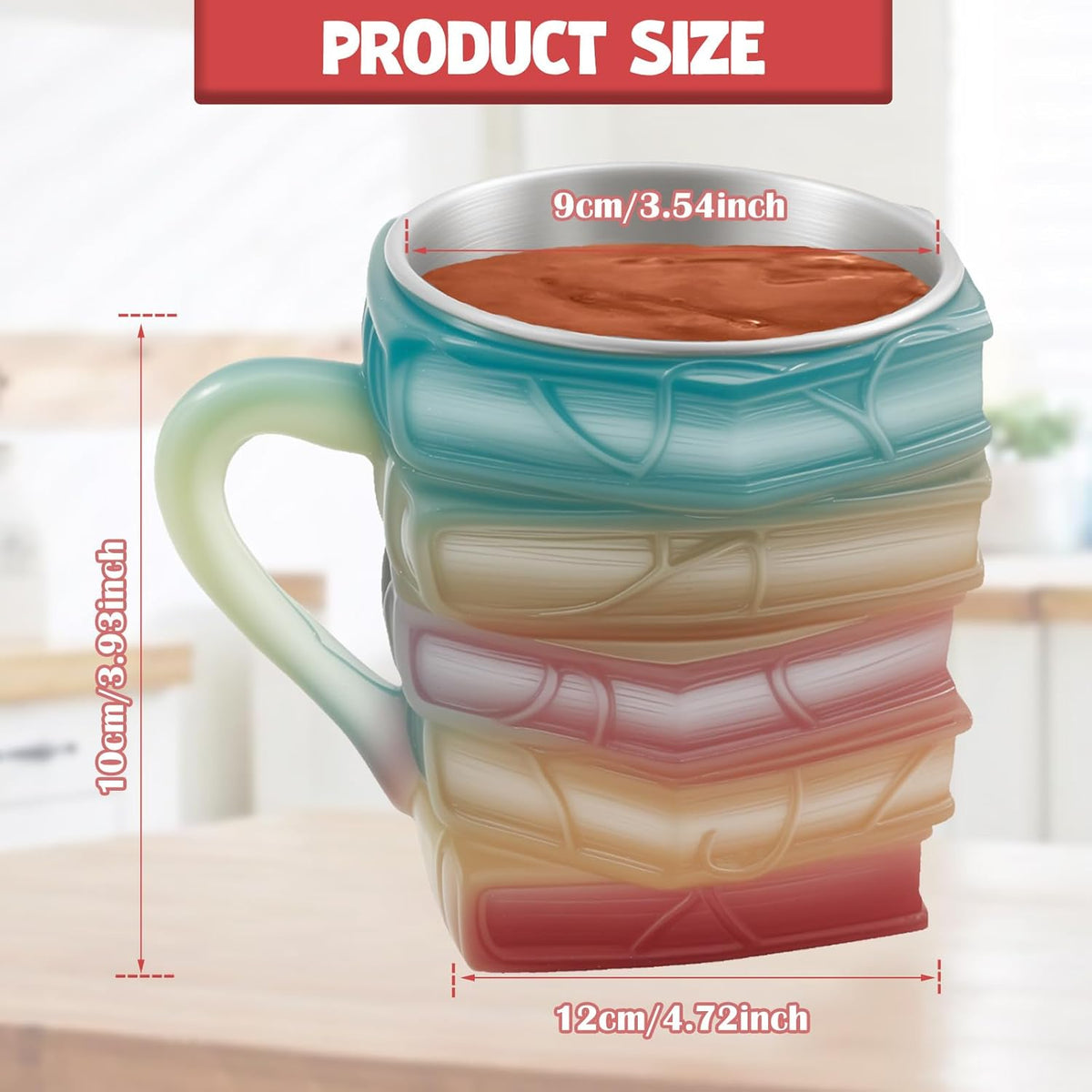Purilite Select Hand-Painted Glass Book Mug - PuriLite