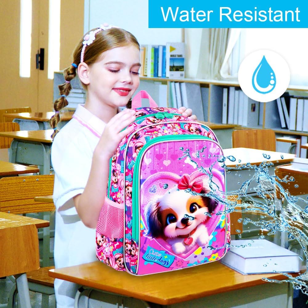 3pcs Backpack for Boys and Girls, 16” Kids Kindergarten Bookbag with Lunch Box, Cute Elementary Backpacks for Boy Girl - PuriLite