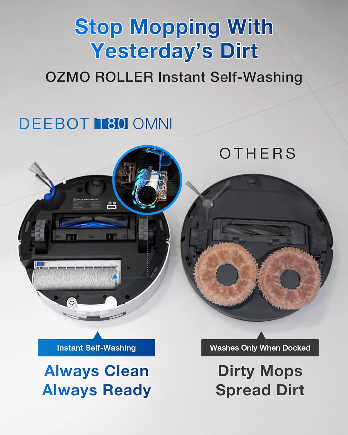 ECOVACS DEEBOT X9 PRO OMNI Robot Vacuum and Mop, BLAST™ 16,600Pa Suction, OZMO ROLLER Instant Self-Washing Mopping, ZeroTangle™ 3.0, Triple Lift System, AI Smart Navigation, Hands-Free OMNI Station - PuriLite