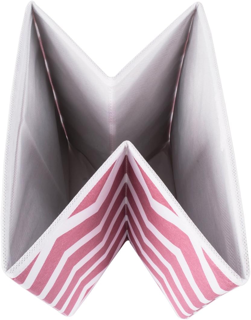 DII Foldable Fabric Storage Containers for Nurseries, Offices, Closets, Home Decor, Cube Organizers & Everyday Storage Needs, (Large - 11 x 11 x 11) Scroll Nautical Blue - Set of 2 - PuriLite