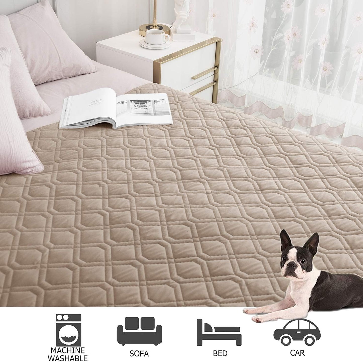 Ameritex Waterproof Dog Bed Cover Pet Blanket for Furniture Bed Couch Sofa Reversible - PuriLite