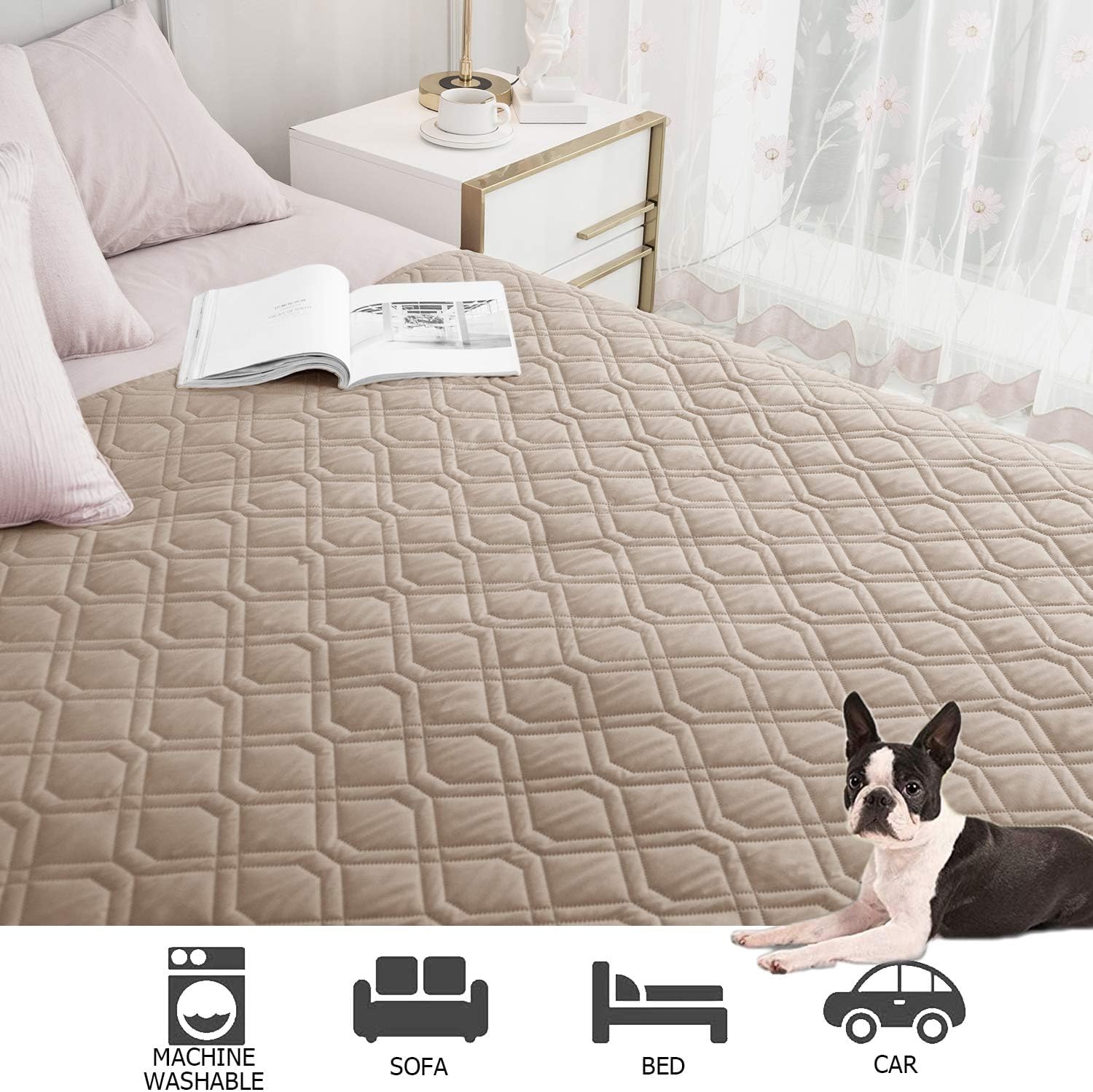 Ameritex Waterproof Dog Bed Cover Pet Blanket for Furniture Bed Couch Sofa Reversible - PuriLite