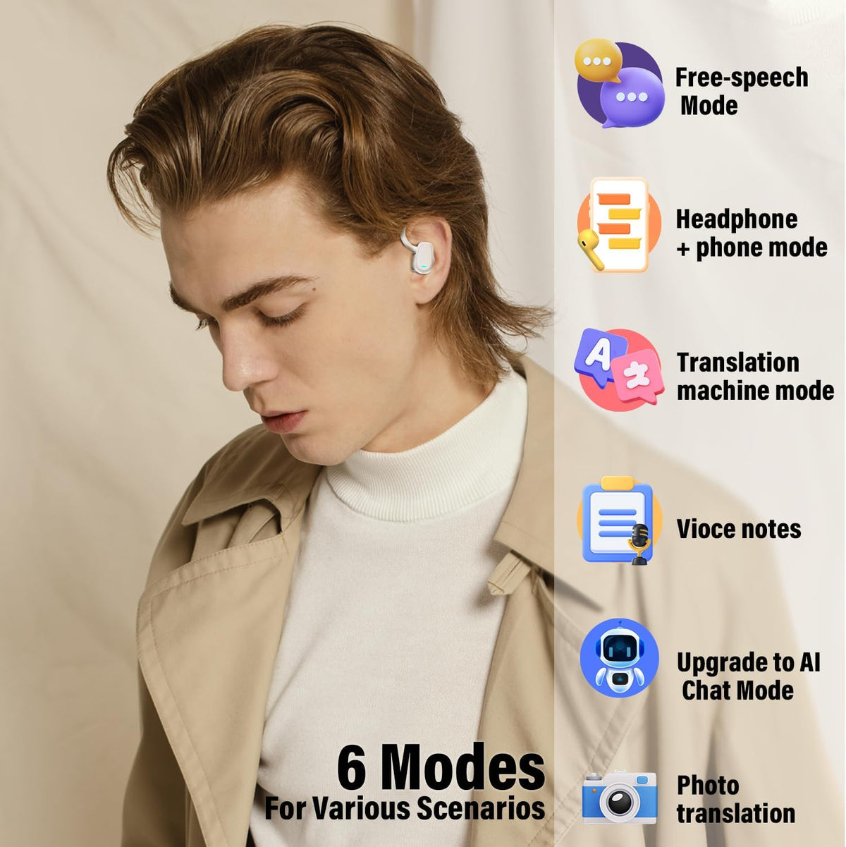 Purilite Select 3-in-1 AI Translator Earbuds – Speak, Connect, Understand the World - PuriLite