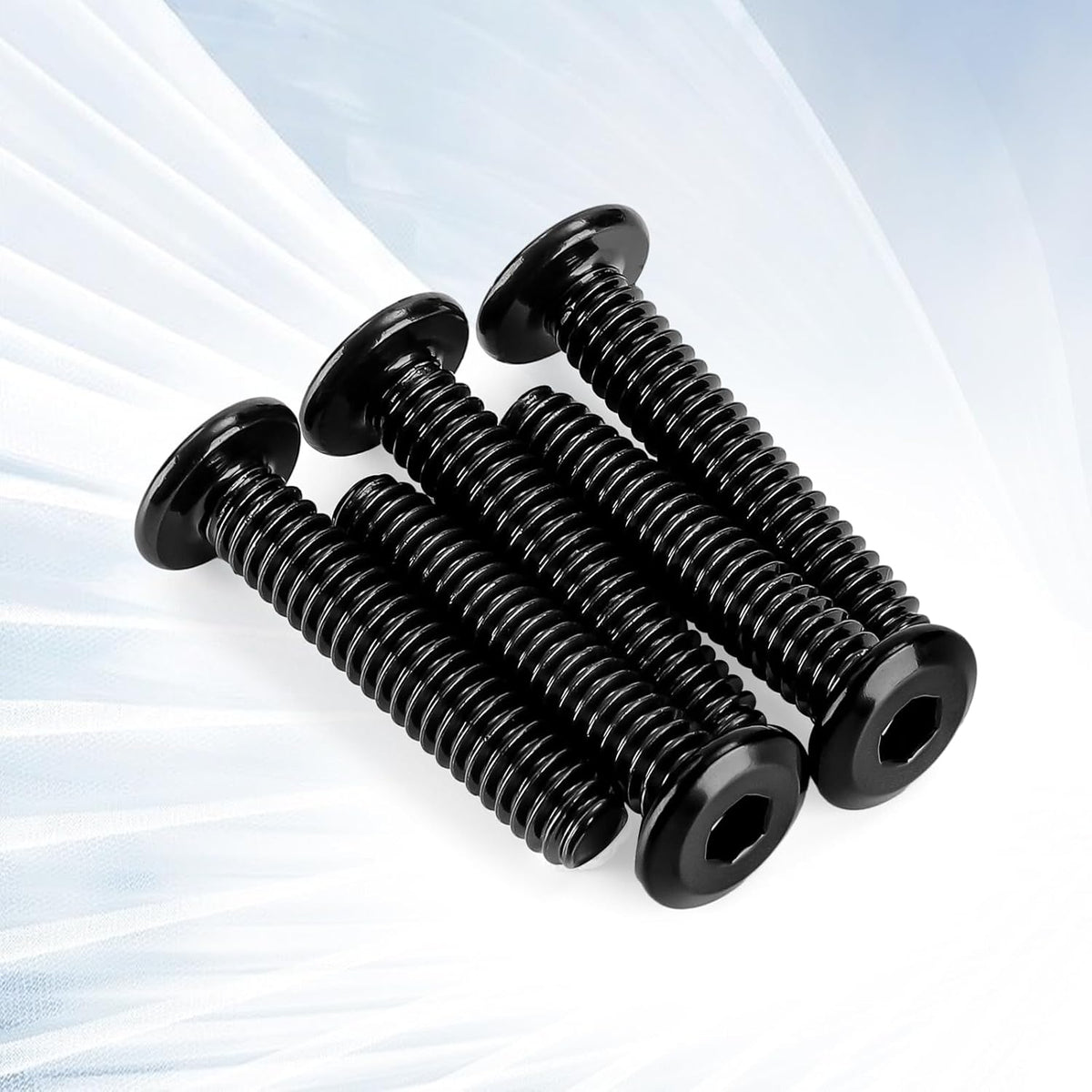 1/4-20 x 1-1/4" Flat Head Hex Socket Cap Screws Bolts, Stainless Steel 18-8 Black Finish, Fully Threaded, 25 PCS - PuriLite