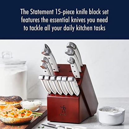 J.A. Henckels International Statement 20-pc Knife Block Set - Dark Brown - PuriLite
