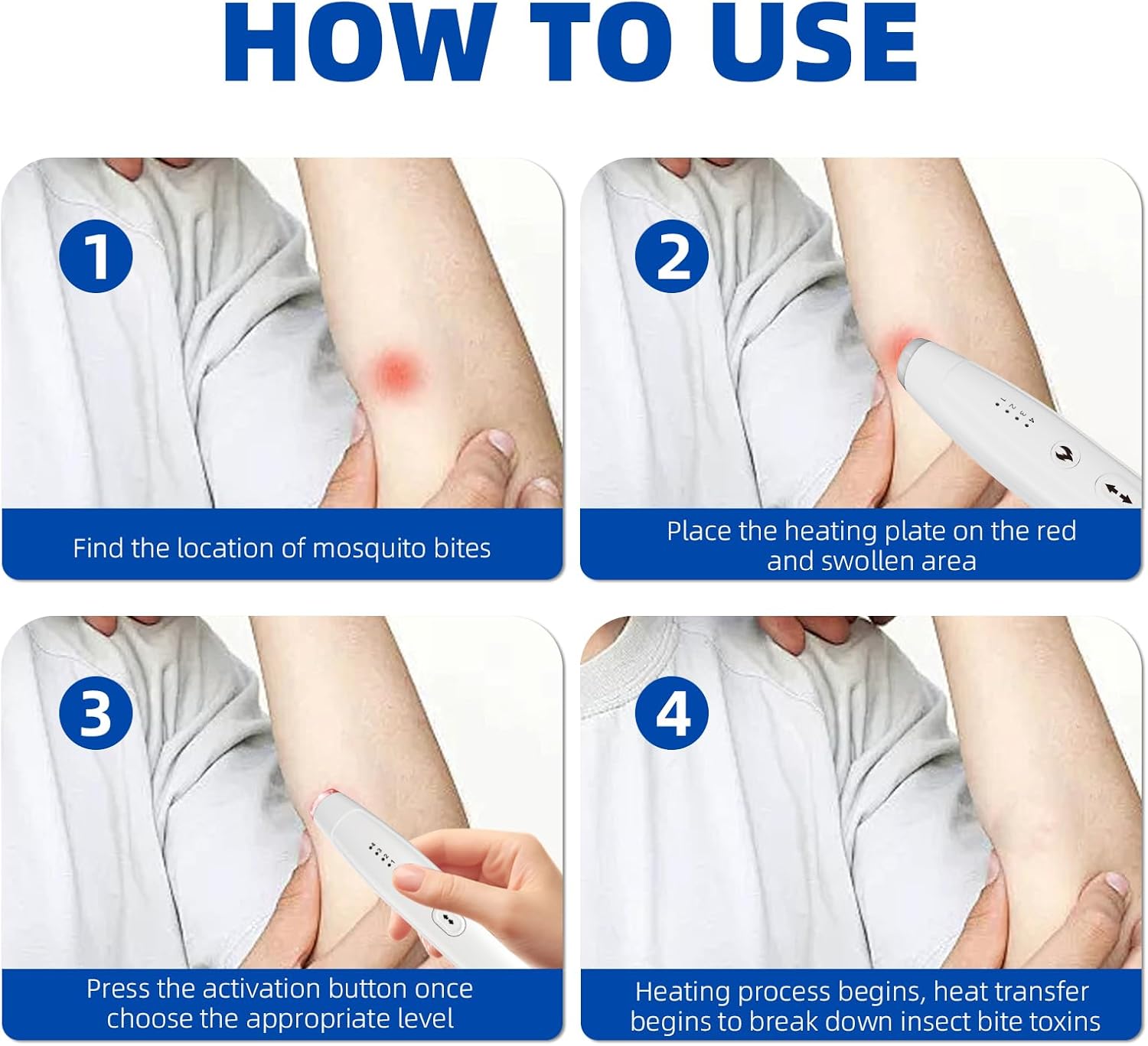 Berrcom Insect Sting and Bite Relief Stick, Chemical-Free Treatment of Insect Bites for Symptom Relief from Itching and Swelling Rechargeable Bug Bite Itch Relief Thing for Mosquito Bites - PuriLite