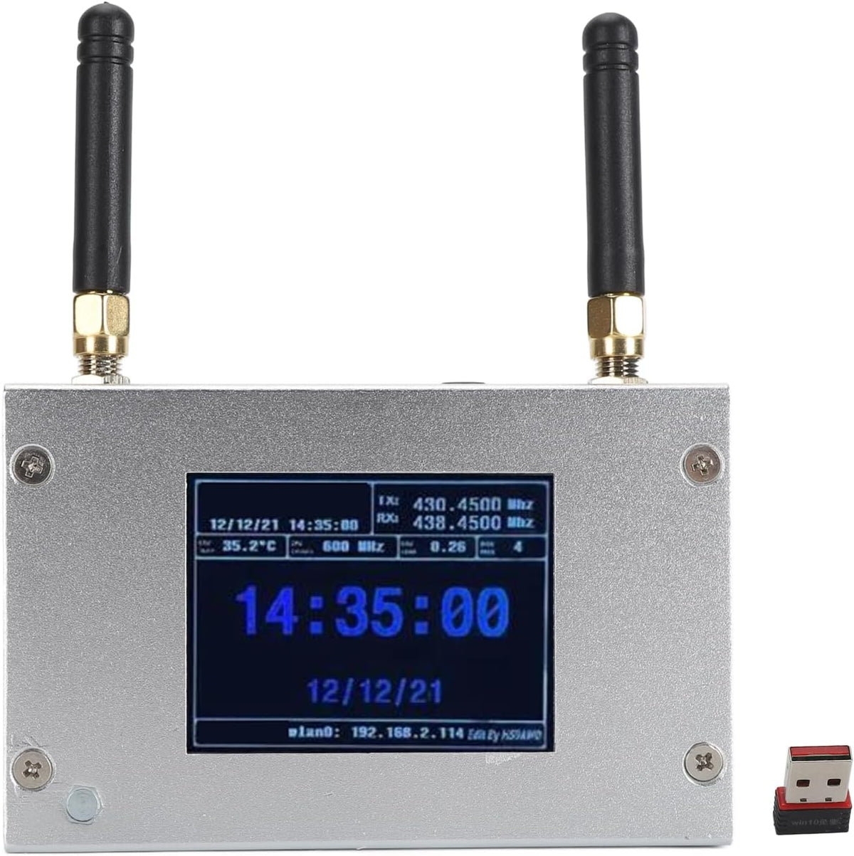 MMDVM Digital Hotspot Board, Multi Mode Digital Voice Modem with 8G Memory Card, Aluminum Housing, Support C4FM DMR DSTAR P25 for HAM Radio - PuriLite