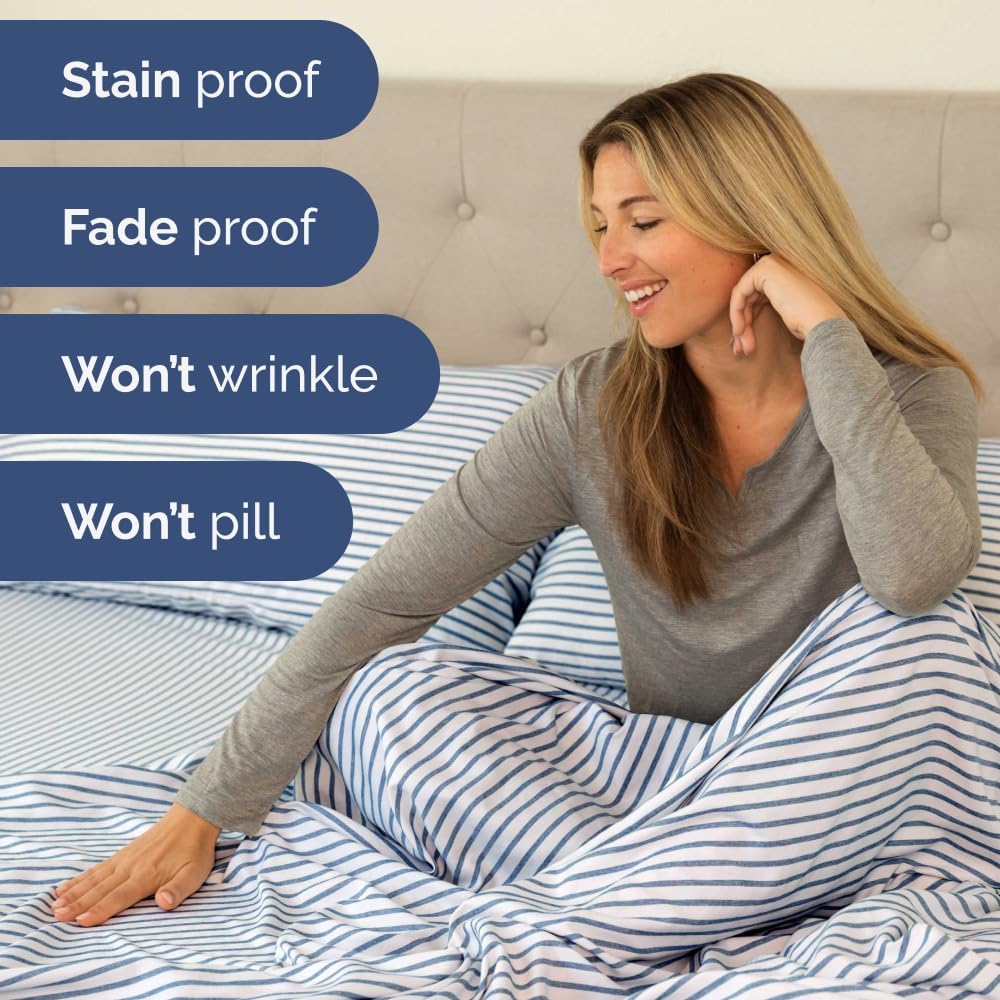 Extra Deep Queen Sheet Set - 6 Piece Breathable & Cooling Sheets - Hotel Luxury Bed Sheets Set - Easy & Secure Fit - Soft, Wrinkle Free & Comfy Sheets Set - White Sheet Set w/Extra Deep Pockets - PuriLite