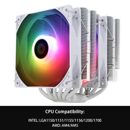 Thermalright Peerless Assassin 120 SE Black CPU Cooler, 6 Heat Pipes AGHP Technology, Dual 120mm PWM Fans, 1550RPM Speed, for AM4/AM5 and Intel LGA 1700/1851/115X/1200,Computer CPU Cooling - PuriLite