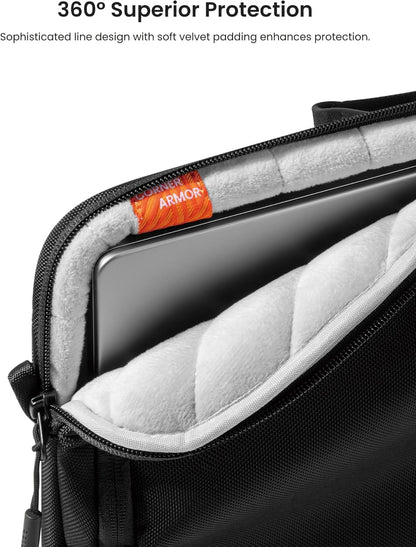 tomtoc 360 Protective Laptop Carrying Case for 16-inch MacBook Pro M4/M3/M2/M1 Pro/Max A3403 A3186 A2991 A2780, Water-resistant Laptop Shoulder Bag fits 15-inch MacBook Air M4 2025, M3/A3114, M2/A2941 - PuriLite
