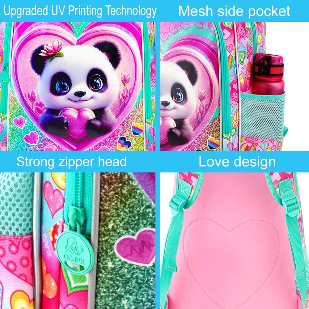 3pcs Backpack for Boys and Girls, 16” Kids Kindergarten Bookbag with Lunch Box, Cute Elementary Backpacks for Boy Girl - PuriLite