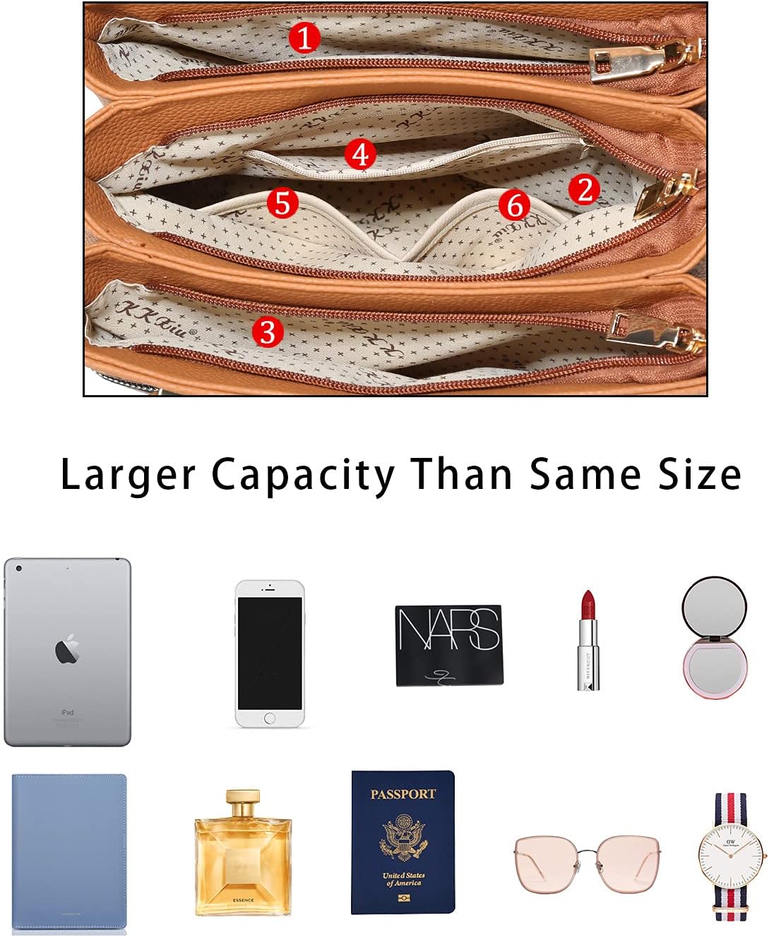 KKXIU Trendy Tote Bag for Women Lightweight Oxford Big Capacity Shoulder Purses and Handbags - PuriLite