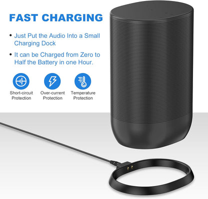Soarking Charging base for Sonos Move Gen 2nd and 1st with 45W Adapter(Black) - PuriLite