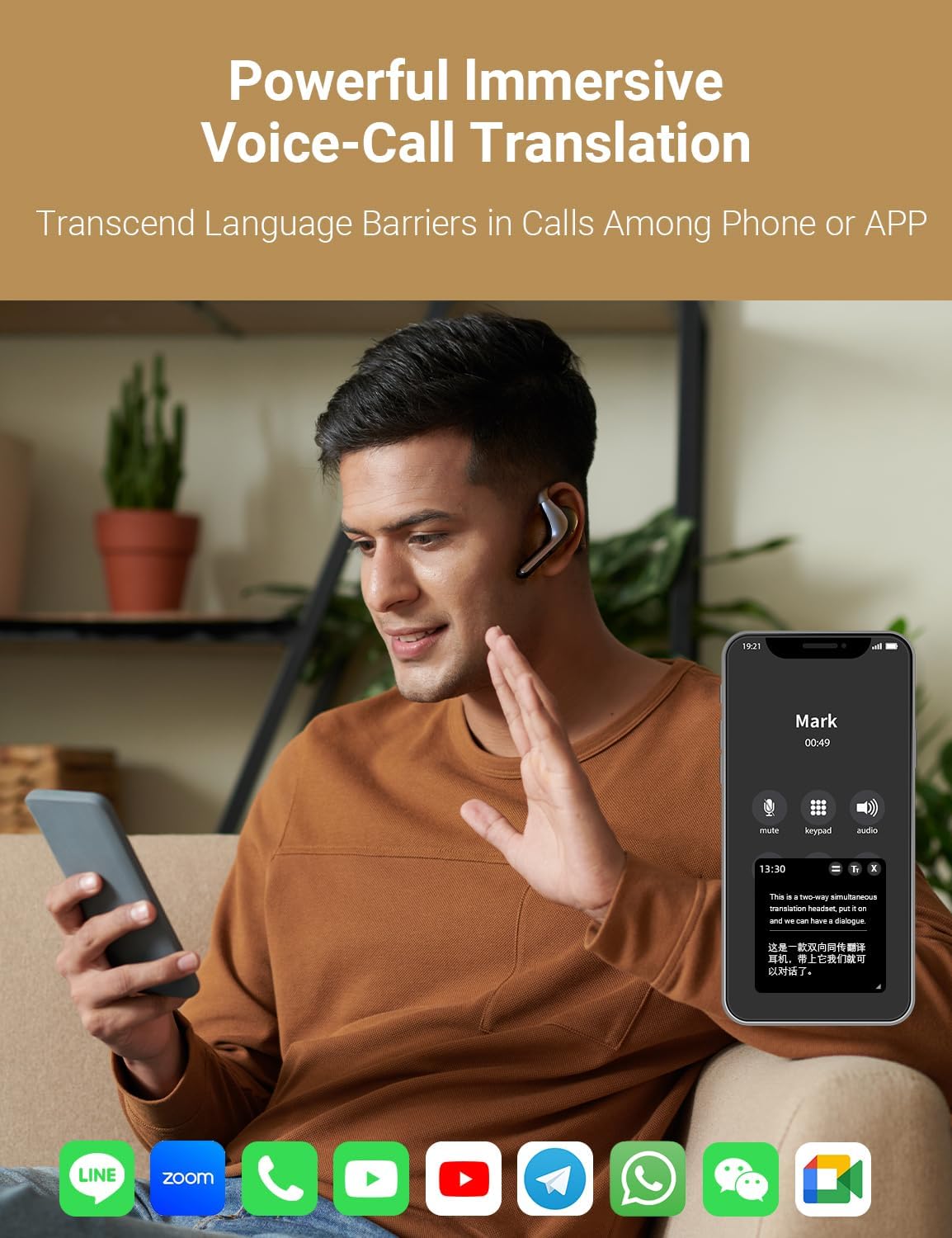 Timekettle W4 Pro AI Interpreter Earbuds,Bidirection Simultaneous Translation,Translator Device Supporting 40 Languages,Translator Earbuds for Call and Video Translation, APP Work with IOS and Android - PuriLite