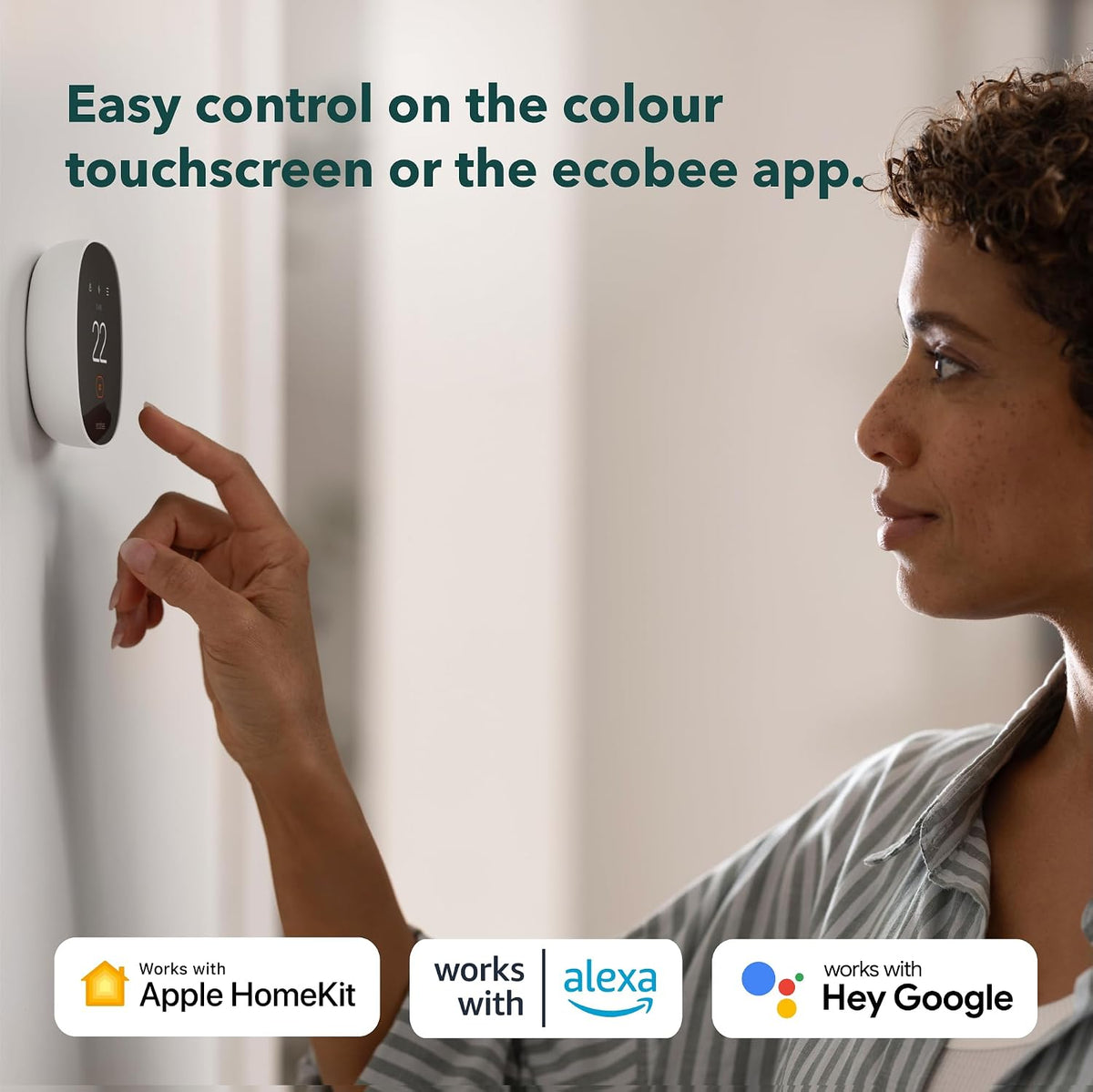 ecobee Smart Thermostat Essential - WiFi Thermostat, Energy Star Certified