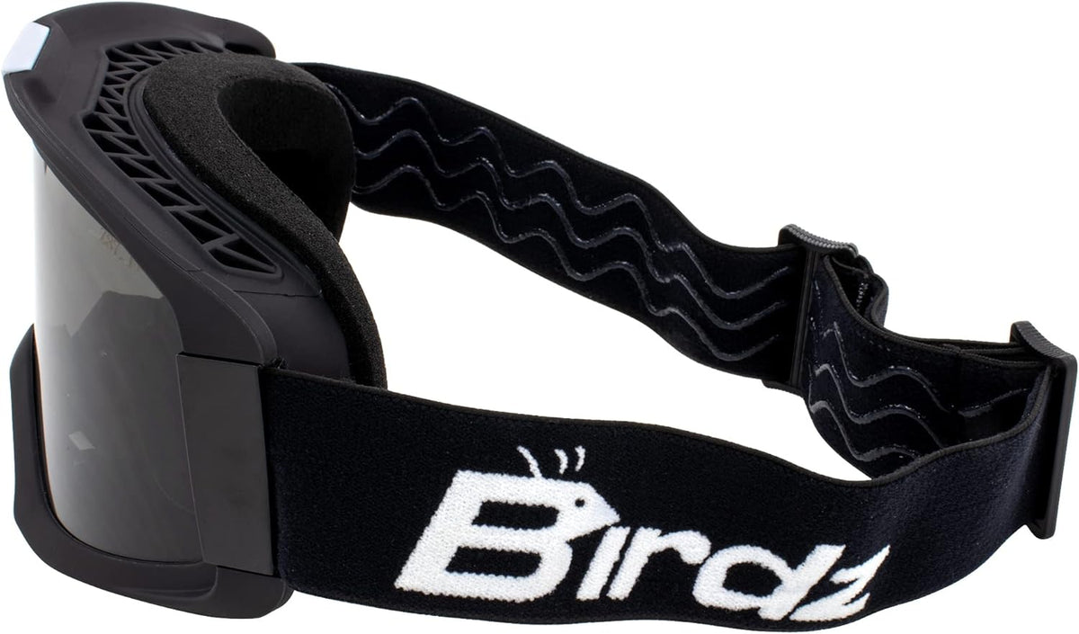Birdz Eyewear Pelican Fitover Padded ATV Motorcycle Riding Over The Glasses (OTG) Goggles Black - PuriLite