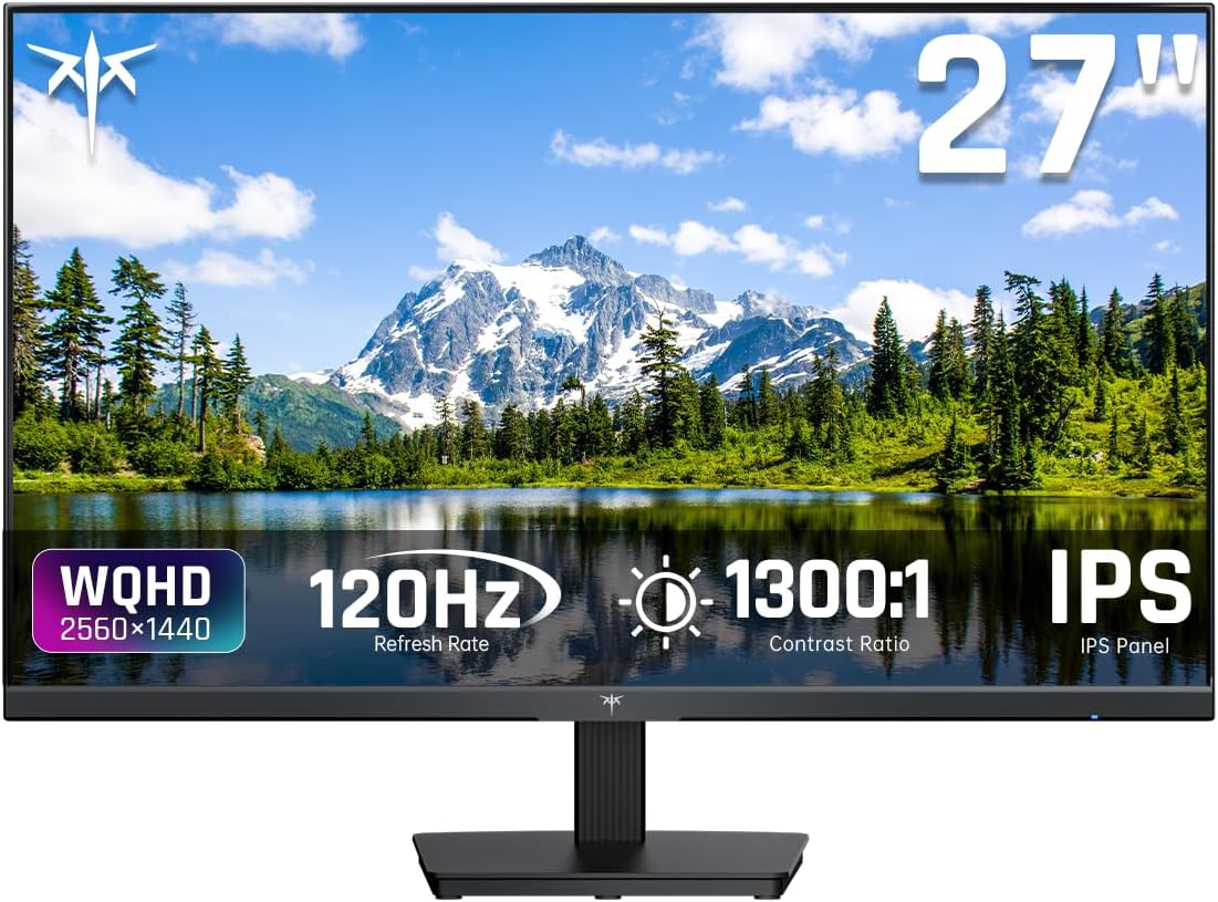 KTC 32 Inch 2K Computer Monitor, IPS 1440p Monitor with Ultra-Thin Bezels, HDR10, Freesync/G-sync, HDMI/DP Ports, Tilt Adjustable, Eyecare, Ideal for Business, Office, and Casual Gaming - PuriLite