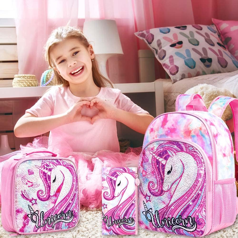 3pcs Backpack for Boys and Girls, 16” Kids Kindergarten Bookbag with Lunch Box, Cute Elementary Backpacks for Boy Girl - PuriLite