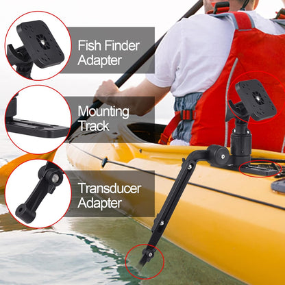HUNYA Kayak Fish Finder Mounting Plate Kayak Boat Transducer Mounting Arm Fish Finder Mount Base Adapter - PuriLite