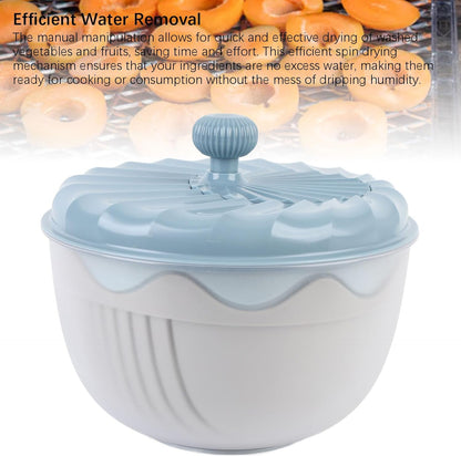 Salad Spinner High Efficiency Multifunctional Easy Using Vegetable Washer and Salad Chopper for Home (Beige) - PuriLite