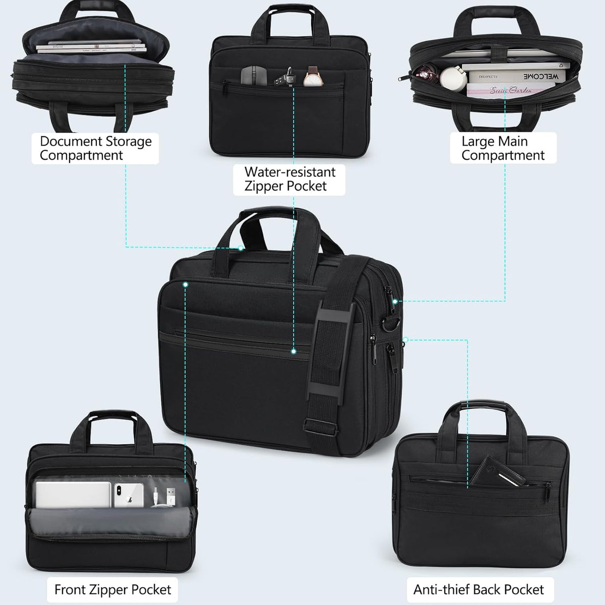 Purilite Select Expandable Laptop Messenger Bag - PuriLite