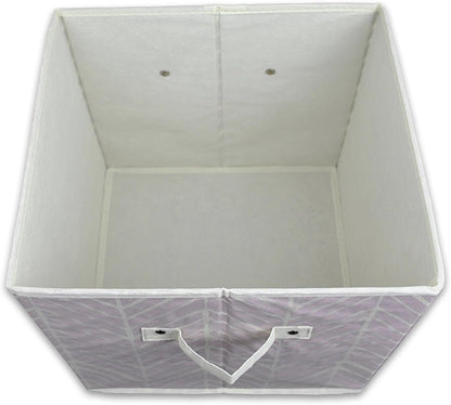DII Foldable Fabric Storage Containers for Nurseries, Offices, Closets, Home Decor, Cube Organizers & Everyday Storage Needs, (Large - 11 x 11 x 11) Scroll Nautical Blue - Set of 2 - PuriLite