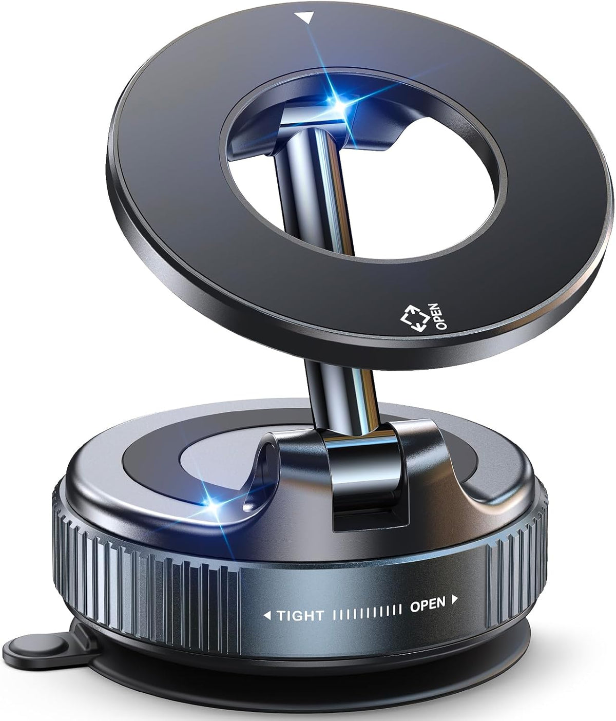 Jononser Vacuum Magnetic Suction Cup Phone Mount for Magsafe, 360° Adjustable Magnetic Phone Holder, Pocket Size Foldable Portable Cell Phone Holders for Your Car for All Smartphones & All Car Models - PuriLite