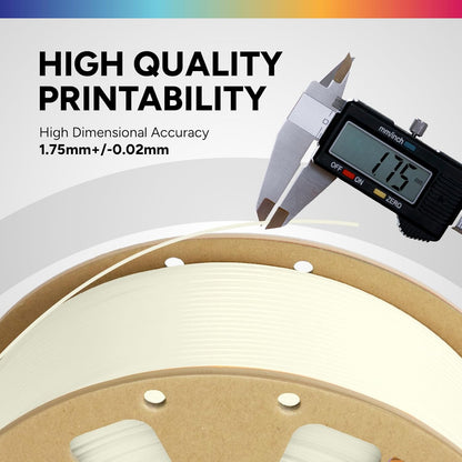 OVERTURE PLA Filament 1.75mm PLA 3D Printer Filament, 1kg Cardboard Spool (2.2lbs), Dimensional Accuracy +/- 0.02mm, Fit Most FDM Printer (Black 1-Pack) - PuriLite