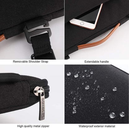 DOMISO 15.6 Inch Laptop Bag Cover Waterproof Shockproof Notebook Sleeve Case Shoulder Bag Protective Cover for 15.6" HP 15/ThinkPad E575/Lenovo IdeaPad S510,Black - PuriLite
