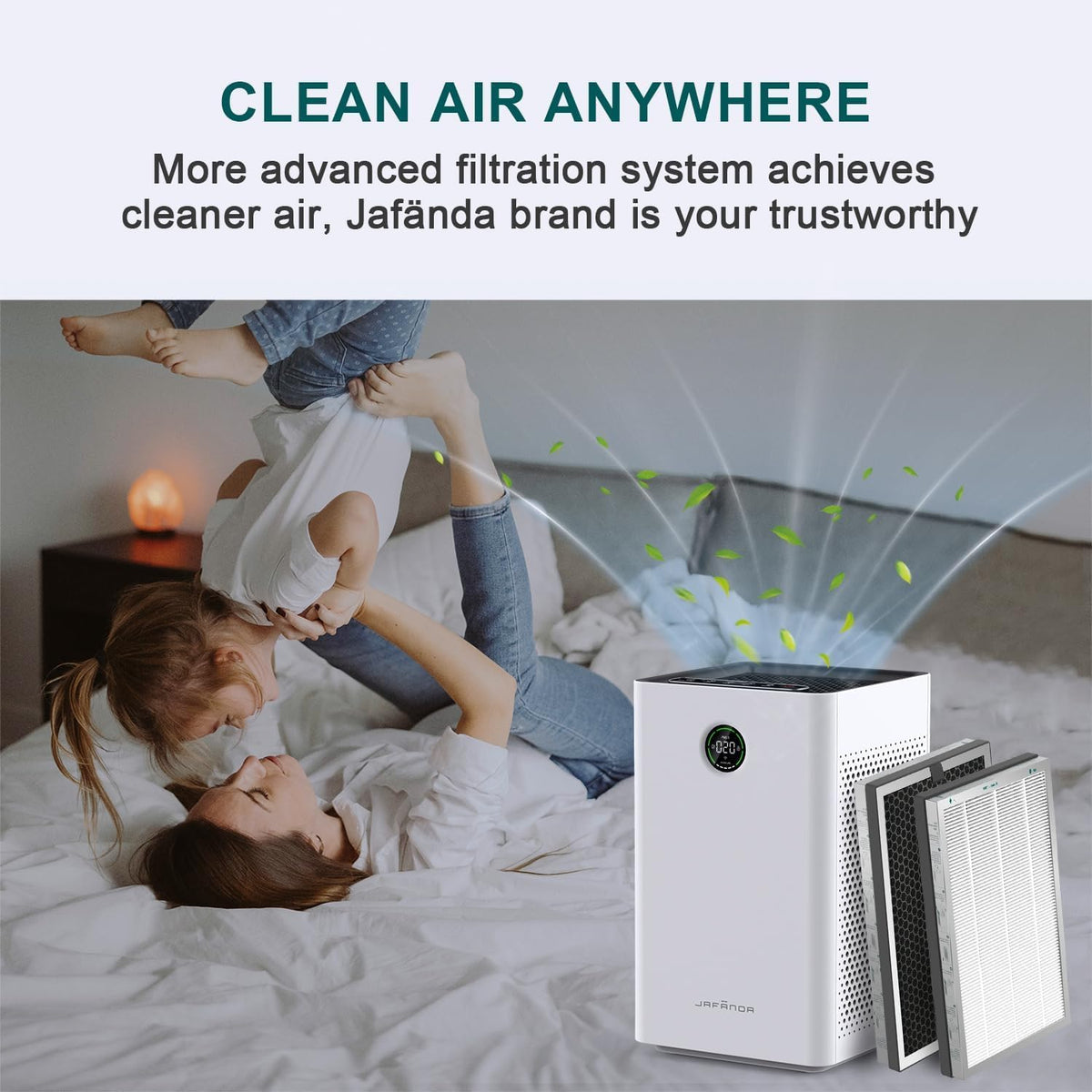 Air Purifier Filter Replacement for JF260,Air Purifiers 2X Filter Replacement, (MERV 17) True HEPA 300g Activated Carbon Filter, Air Cleaner Remove Smoke Dust