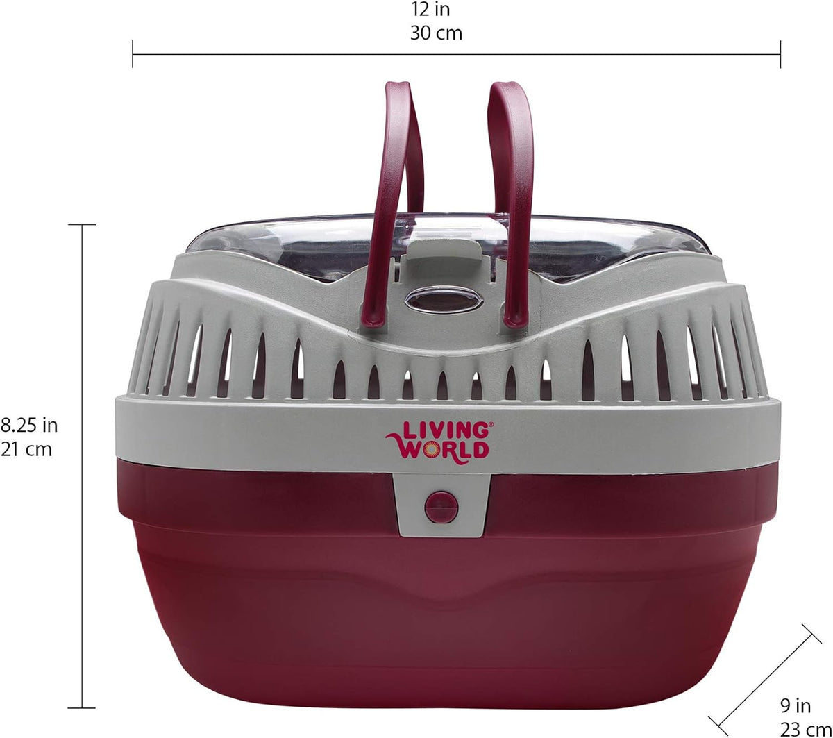 Living World 60888 Pet Carrier, Red/Grey, Large - PuriLite
