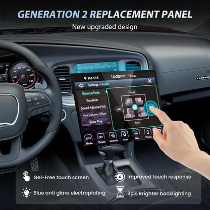 Upgraded Gel-Free 8.4" UConnect 4C UAQ Screen Replacement LCD+Digitizer Compatible with Dodge Ram Jeep Chrysler 2017-2022 Replace#LA084X01 SL(02)(1) - PuriLite