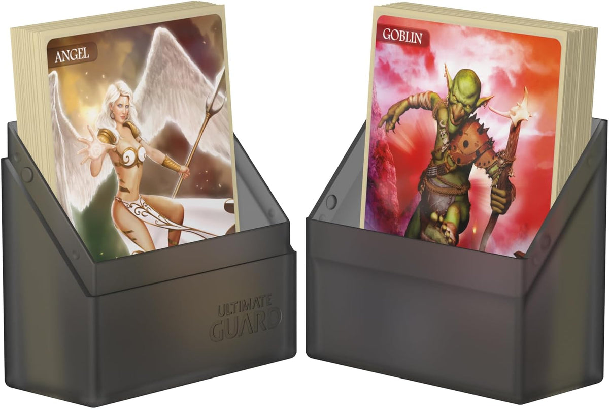 Ultimate Guard Boulder 100+ Classic, Deck Case for 100 Double-Sleeved TCG Cards, Onyx, Secure & Durable Storage for Trading Card Games, Soft-Touch Finish - PuriLite
