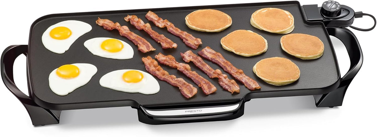 Presto 07061 22-Inch Electric Griddle with Removable Handles, Black - PuriLite